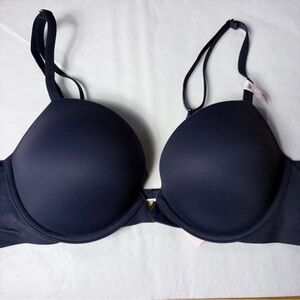 Victoria's Secret Navy Blue Push-Up Bra Classic Minimalist Neutral